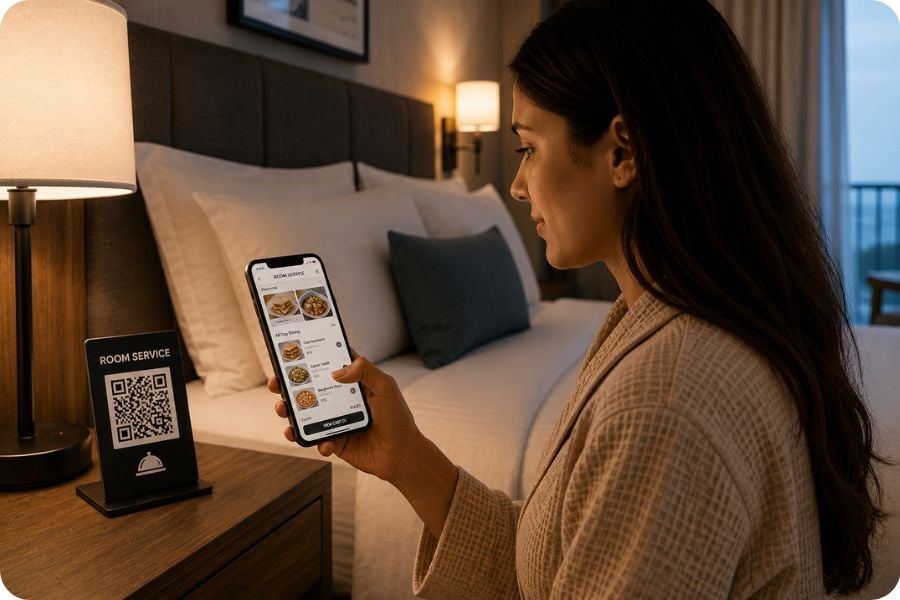 Bedside QR Code Room Service